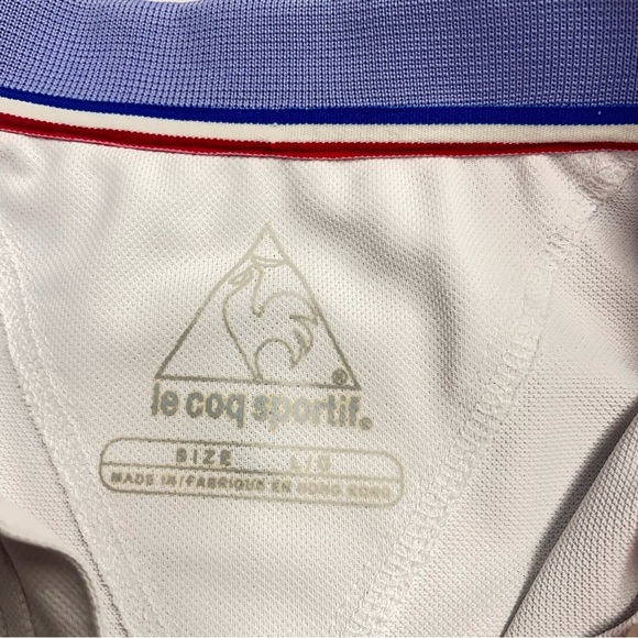 Le Coq Sportif tank top White and Blue Sleeveless Polo Tank Top size large - Picture 7 of 10